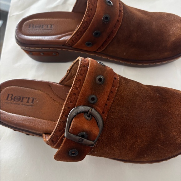 Born Brown Women's Mules with Buckle - Picture 6 of 6